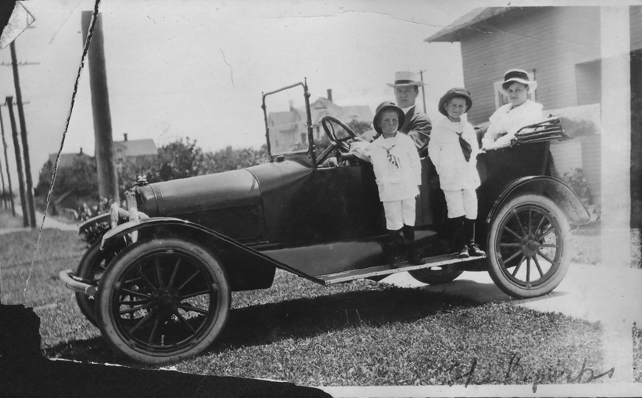 Bjork famly with car