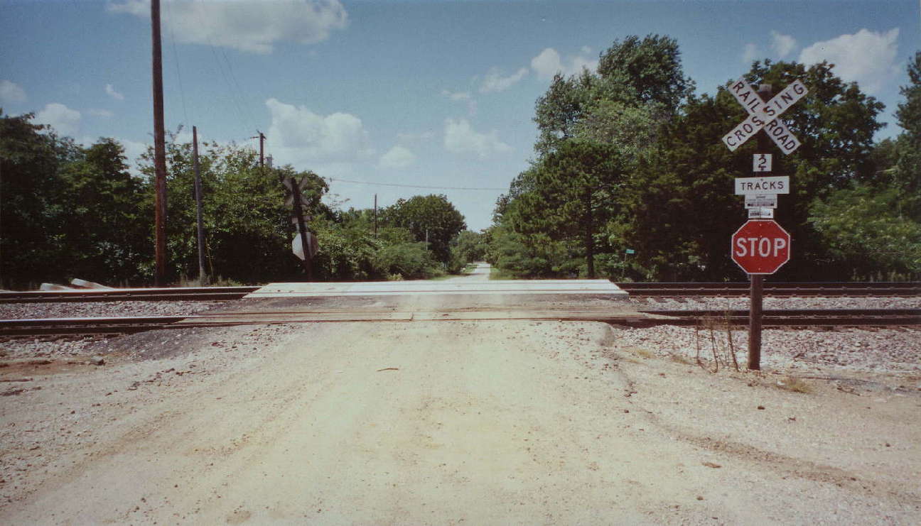 Main street of Oden from the east.